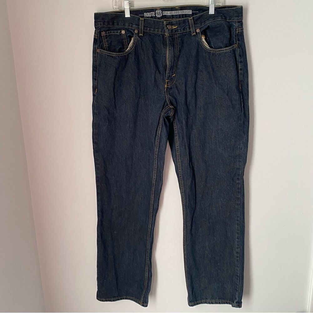 Route 66 RT66 Relaxed Straight Dark Wash Jeans